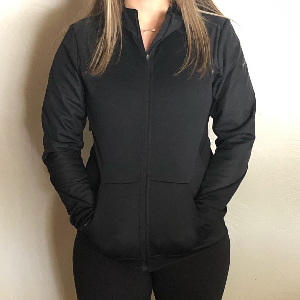 Nike black dri fit zip up jacket